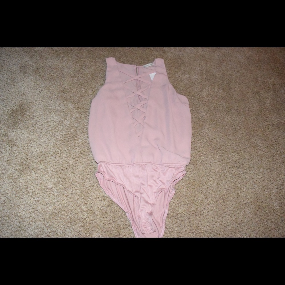 Blush cutout bodysuit